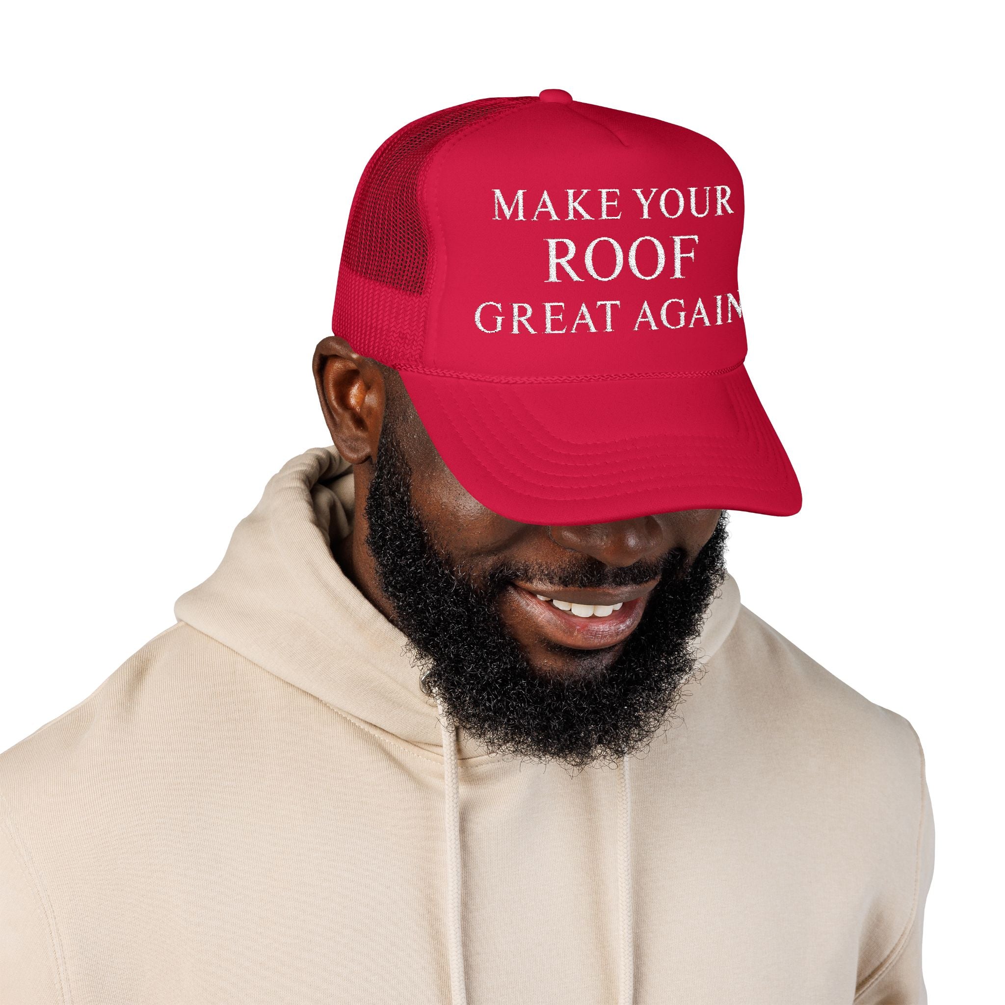 "Make Your Roof Great Again" Embroidered Roofing Trucker Cap