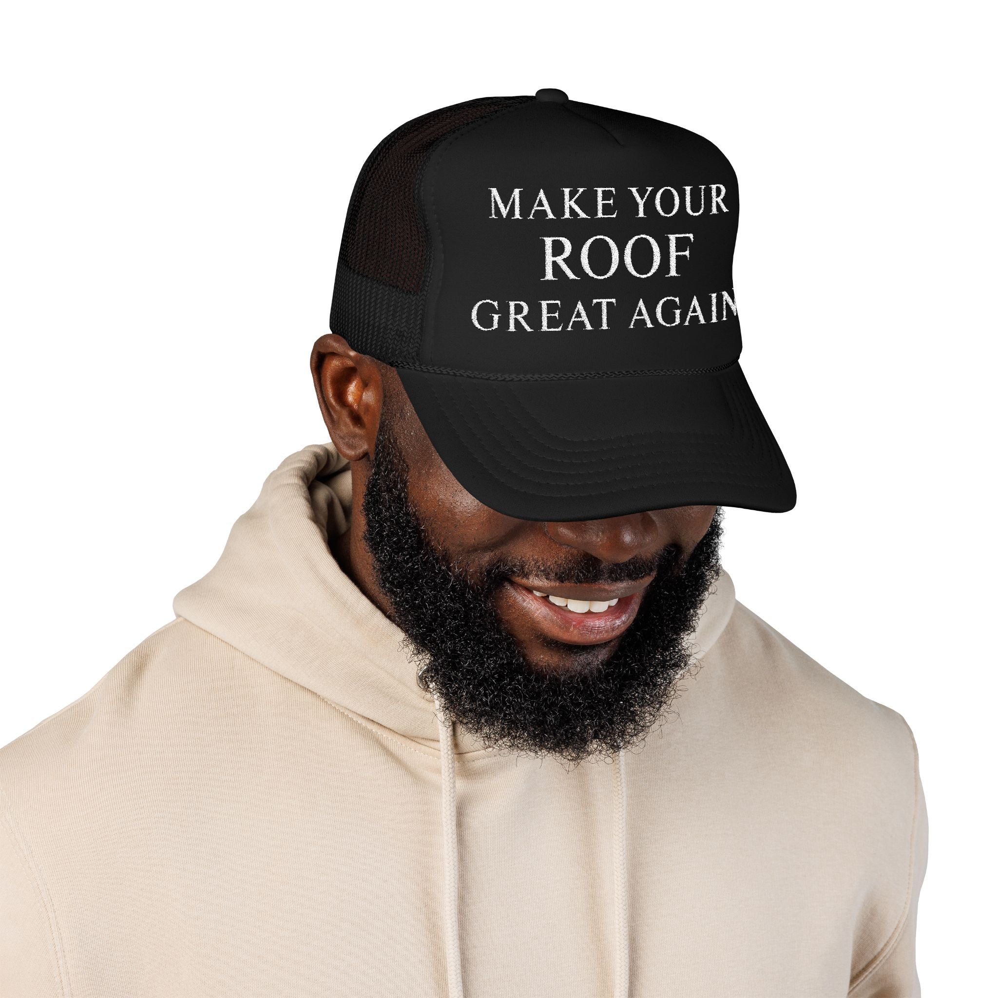 "Make Your Roof Great Again" Embroidered Roofing Trucker Cap